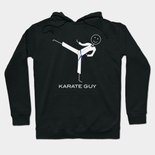 Funny Mens Blue Belt Karate Hoodie